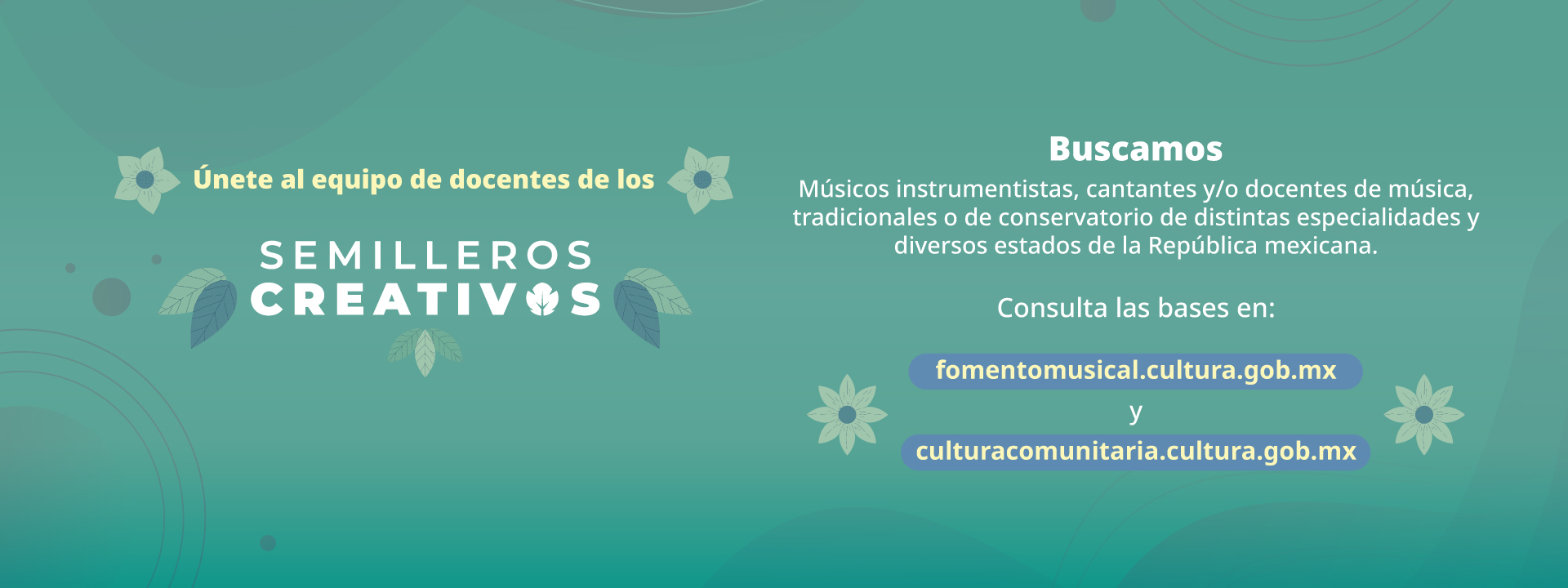 Invitaciones docentes Semilleros Creativos